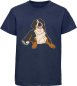 Preview: i218 Kinder Hunde T-Shirt navy blau