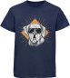 Preview: i224 Kinder Hunde T-Shirt navy blau