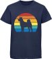 Preview: i236 Kinder Hunde T-Shirt navy blau