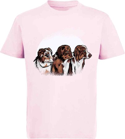 i214 Kinder Hunde T-Shirt rosa