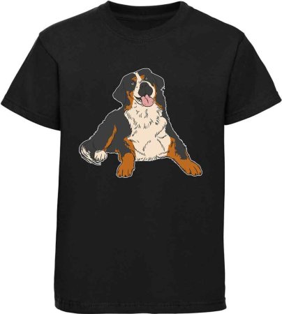 i218 Kinder Hunde T-Shirt schwarz