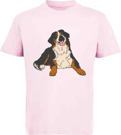 i218 Kinder Hunde T-Shirt rosa