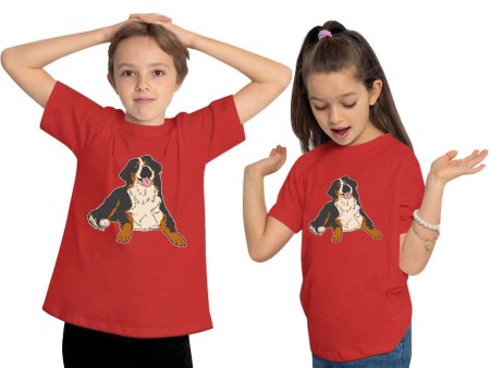 i218 Kinder Hunde T-Shirt rot