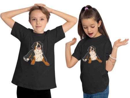 i218 Kinder Hunde T-Shirt schwarz