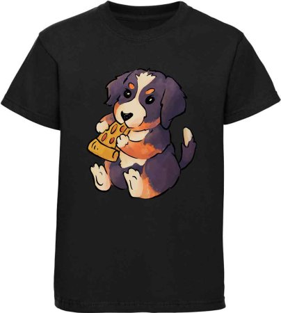 i219 Kinder Hunde T-Shirt schwarz