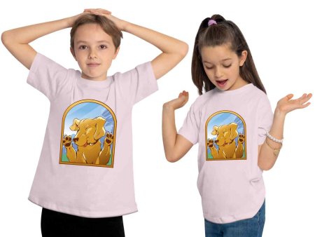 i222 Kinder Hunde T-Shirt rosa