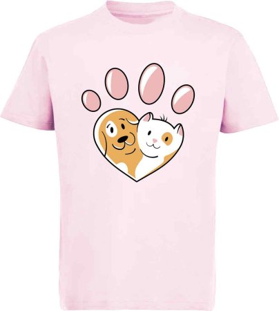 i223 Kinder Hunde T-Shirt rosa