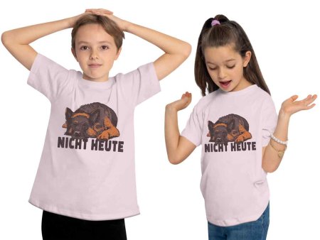 i233 Kinder Hunde T-Shirt rosa
