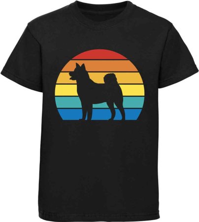 i236 Kinder Hunde T-Shirt schwarz
