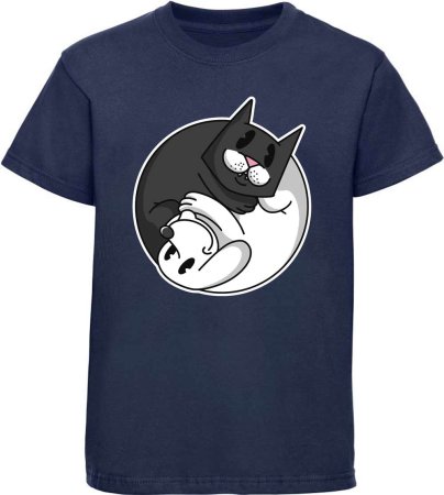 i240 Kinder Hunde T-Shirt navy blau