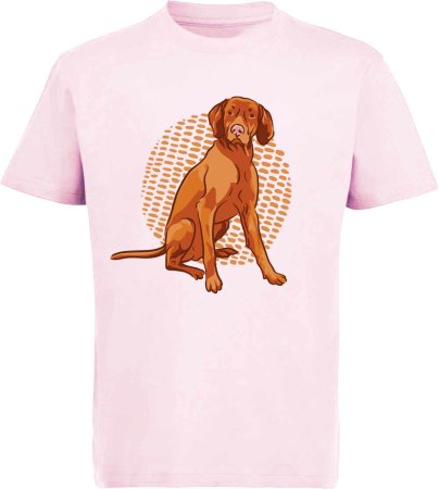 i257 Kinder Hunde T-Shirt rosa