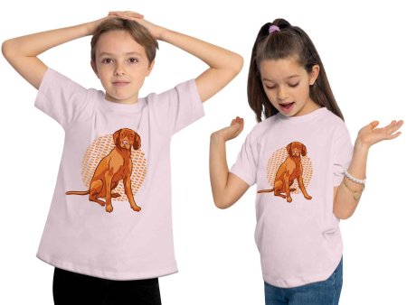 i257 Kinder Hunde T-Shirt rosa