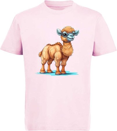 i261 Kinder Wildtier T-Shirt rosa