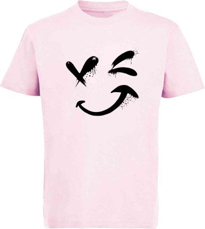 i294 Kinder Smiley T-Shirt rosa