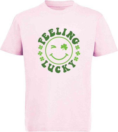 i295 Kinder Smiley T-Shirt rosa