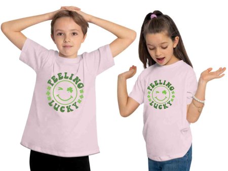 i295 Kinder Smiley T-Shirt rosa