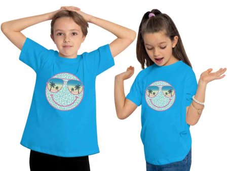 i296 Kinder Smiley T-Shirt aqua