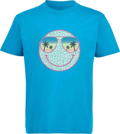 i296 Kinder Smiley T-Shirt aqua