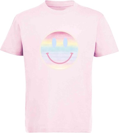 i297 Kinder Smiley T-Shirt rosa