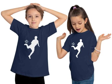 i470 Kinder Fussball T-Shirt navy blau