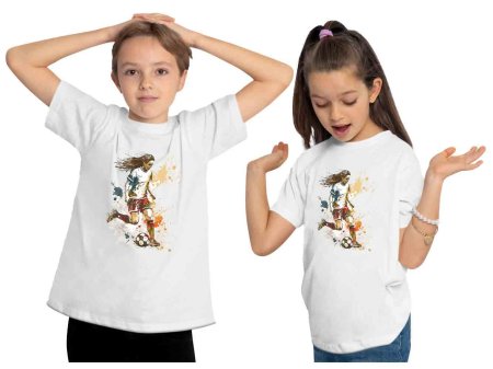 i479 Kinder Fussball T-Shirt weiss