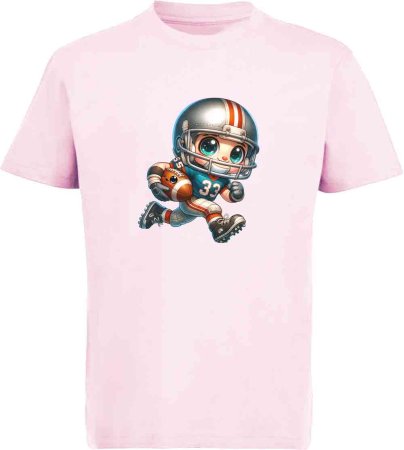 i495 Kinder American Football T-Shirt rosa