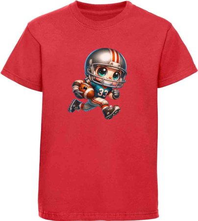 i495 Kinder American Football T-Shirt rot