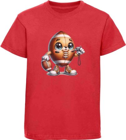 i496 Kinder American Football T-Shirt rot