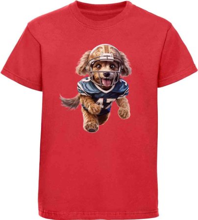 i498 Kinder American Football T-Shirt rot