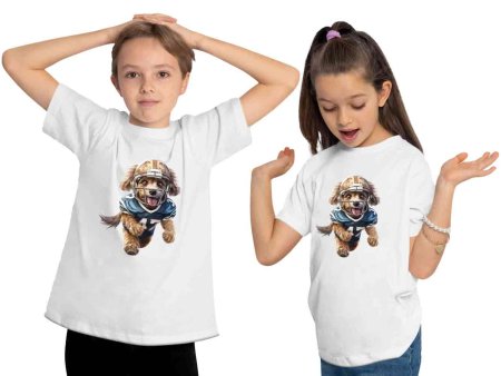 i498 Kinder American Football T-Shirt weiss