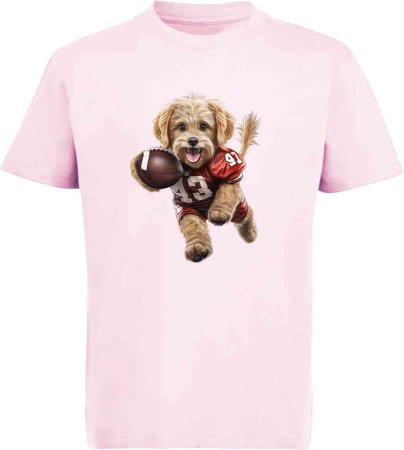 i499 Kinder American Football T-Shirt rosa