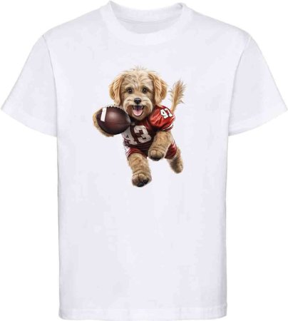 i499 Kinder American Football T-Shirt weiss
