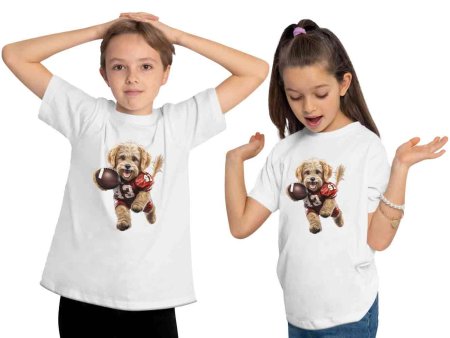 i499 Kinder American Football T-Shirt weiss