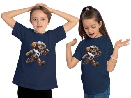 i500 Kinder American Football T-Shirt navy blau