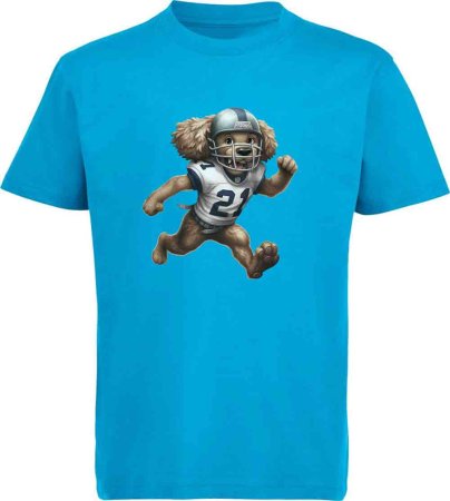 i500 Kinder American Football T-Shirt aqua blau