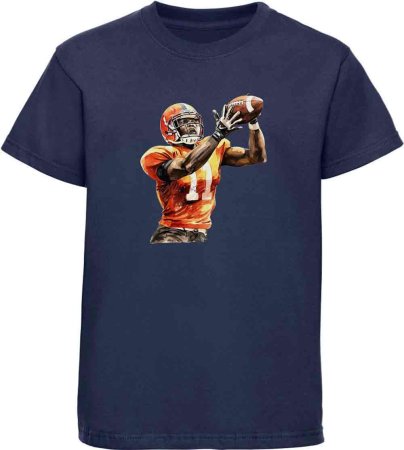 i507 Kinder American Football T-Shirt navy blau