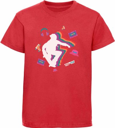 i521 Kinder Skater T-Shirt rot