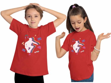 i521 Kinder Skater T-Shirt rot