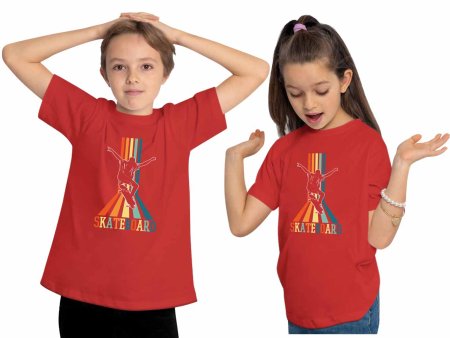 i547 Kinder Skater T-Shirt rot