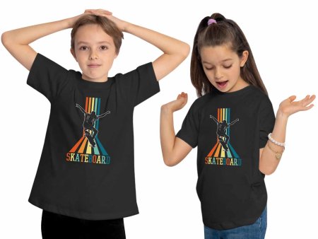 i547 Kinder Skater T-Shirt schwarz