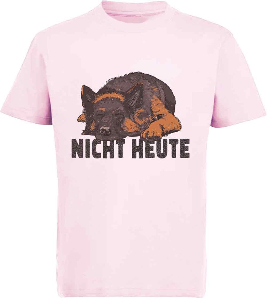 i233 Kinder Hunde T-Shirt rosa