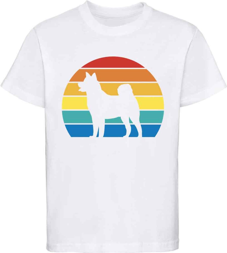 i236 Kinder Hunde T-Shirt weiss