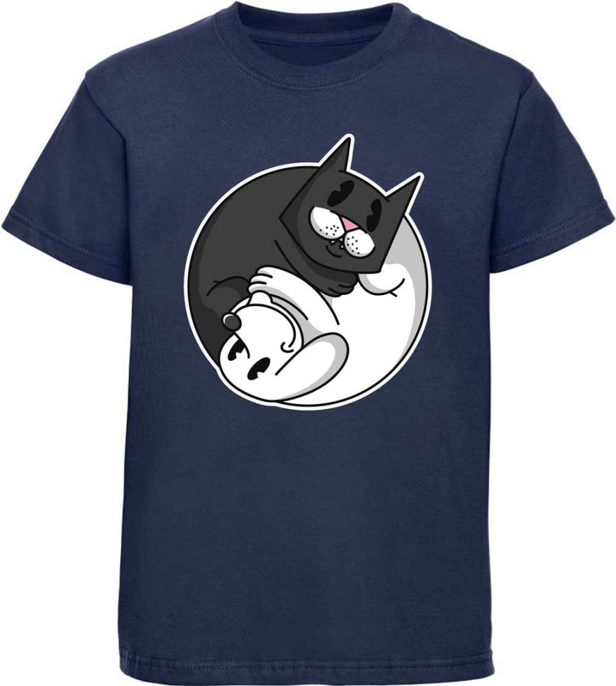 i240 Kinder Hunde T-Shirt navy blau