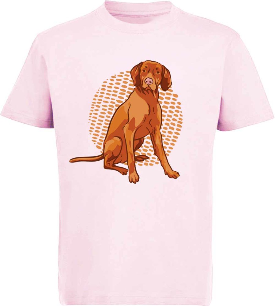 i257 Kinder Hunde T-Shirt rosa