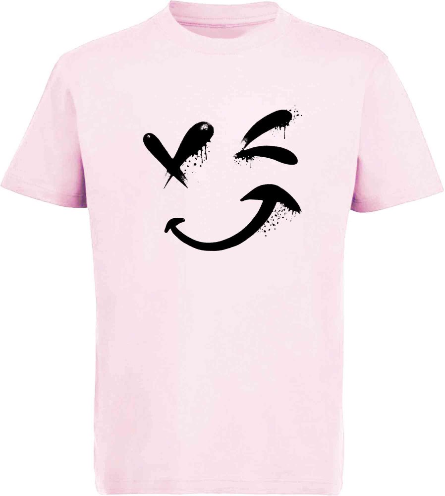 i294 Kinder Smiley T-Shirt rosa