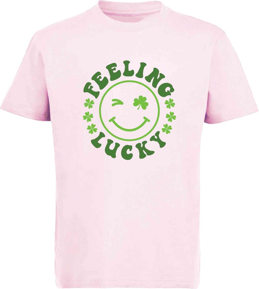 i295 Kinder Smiley T-Shirt rosa