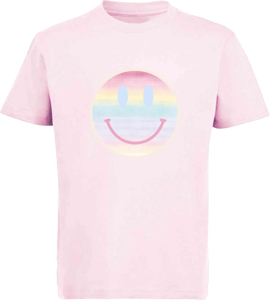 i297 Kinder Smiley T-Shirt rosa
