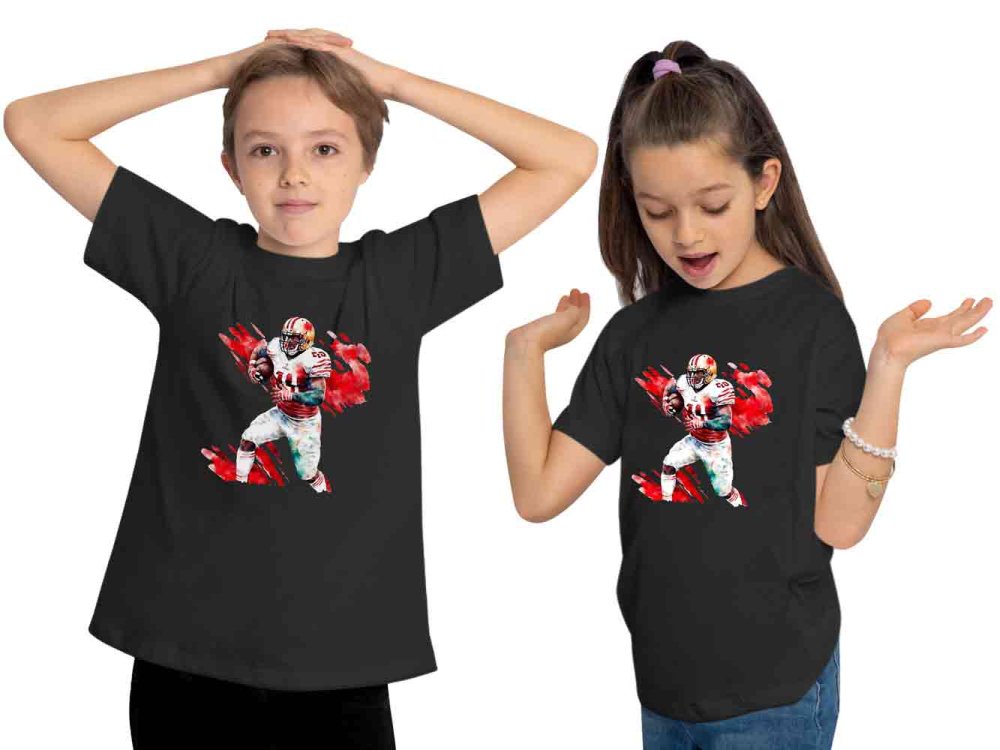 i489 Kinder American Football T-Shirt schwarz