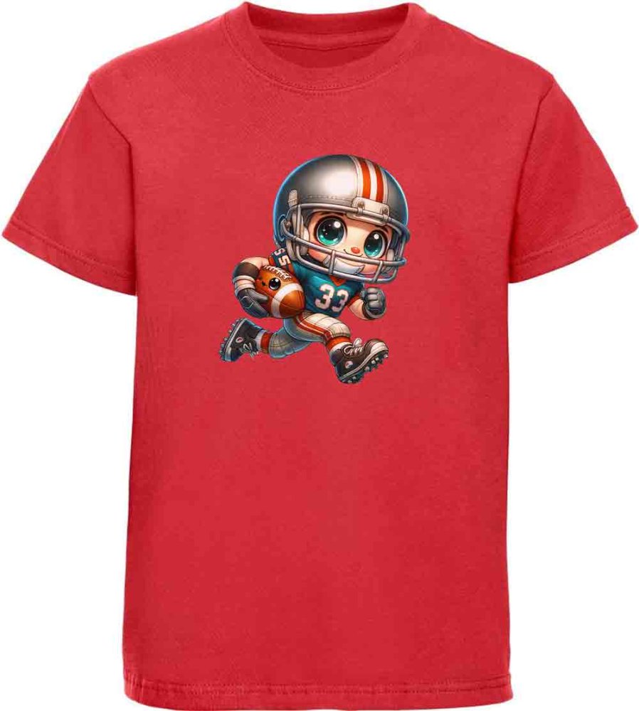 i495 Kinder American Football T-Shirt rot