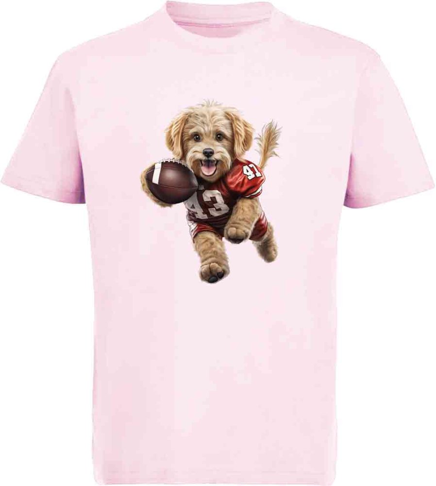 i499 Kinder American Football T-Shirt rosa